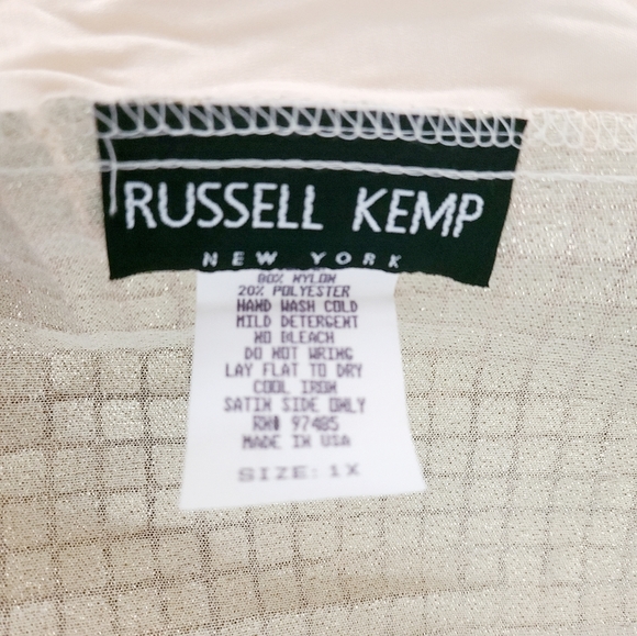 Russell Kemp ivory and gold lamé reversible top - Picture 8 of 9